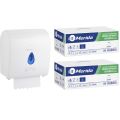 Mechaniczny podajnik ręczników, MERIDA TOP niebieski za 100 zł netto przy zakupie 2 kartonów ręczników MERIDA OPTIMUM AUTOMATIC MAXI ECOLABEL RAB315 (12 x 240 m = 2 880 m, 11 292 listki)