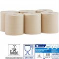 Ręczniki papierowe w roli MERIDA TOP EKO CENTER PULL MAXI, piaskowe, średnica 18 cm, długość 163 m, dwuwarstwowe, zgrzewka 6 rolek, ECOLABEL